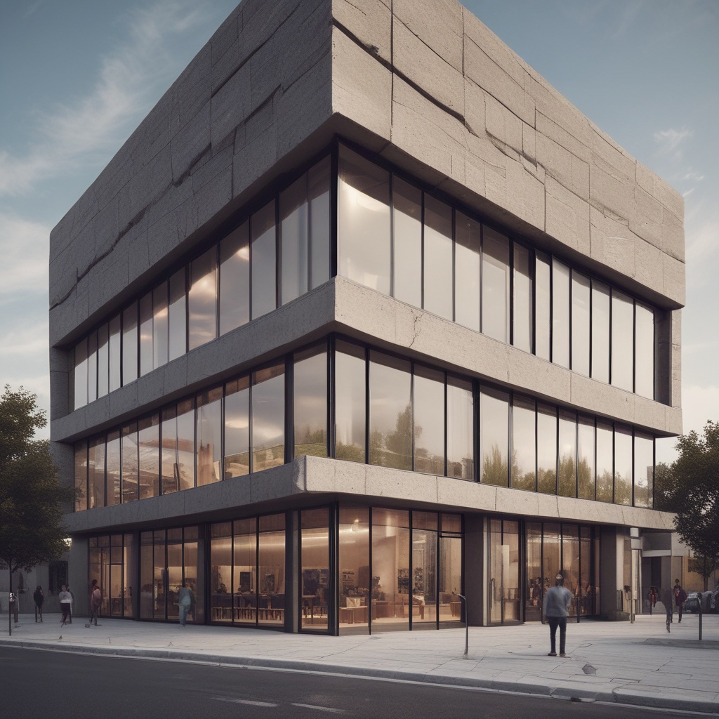 Generated image of an architectural design office exterior